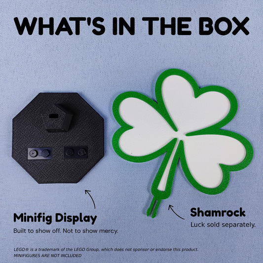 Shamrock Display Stand for LEGO® Minifigures | St. Patrick's Day Decor