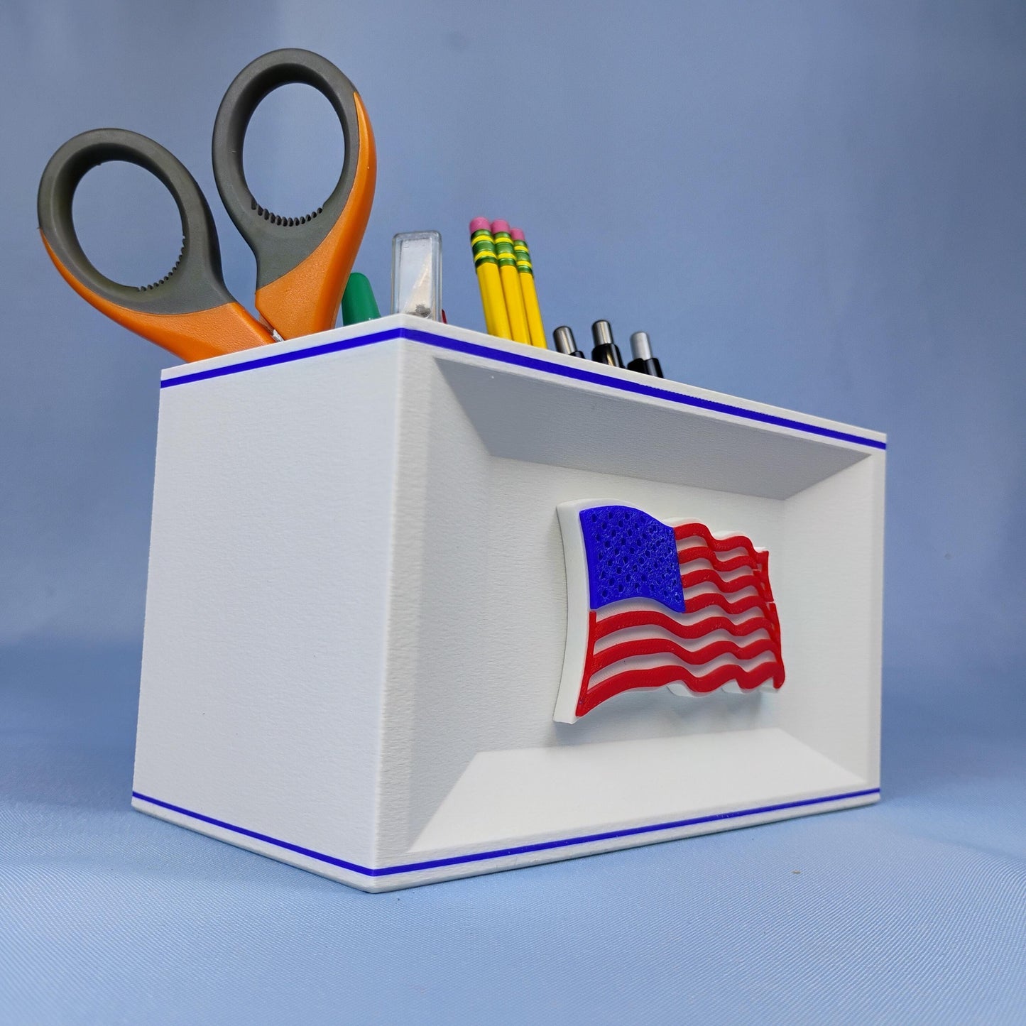 American Flag Desk Organizer, Remote Holder