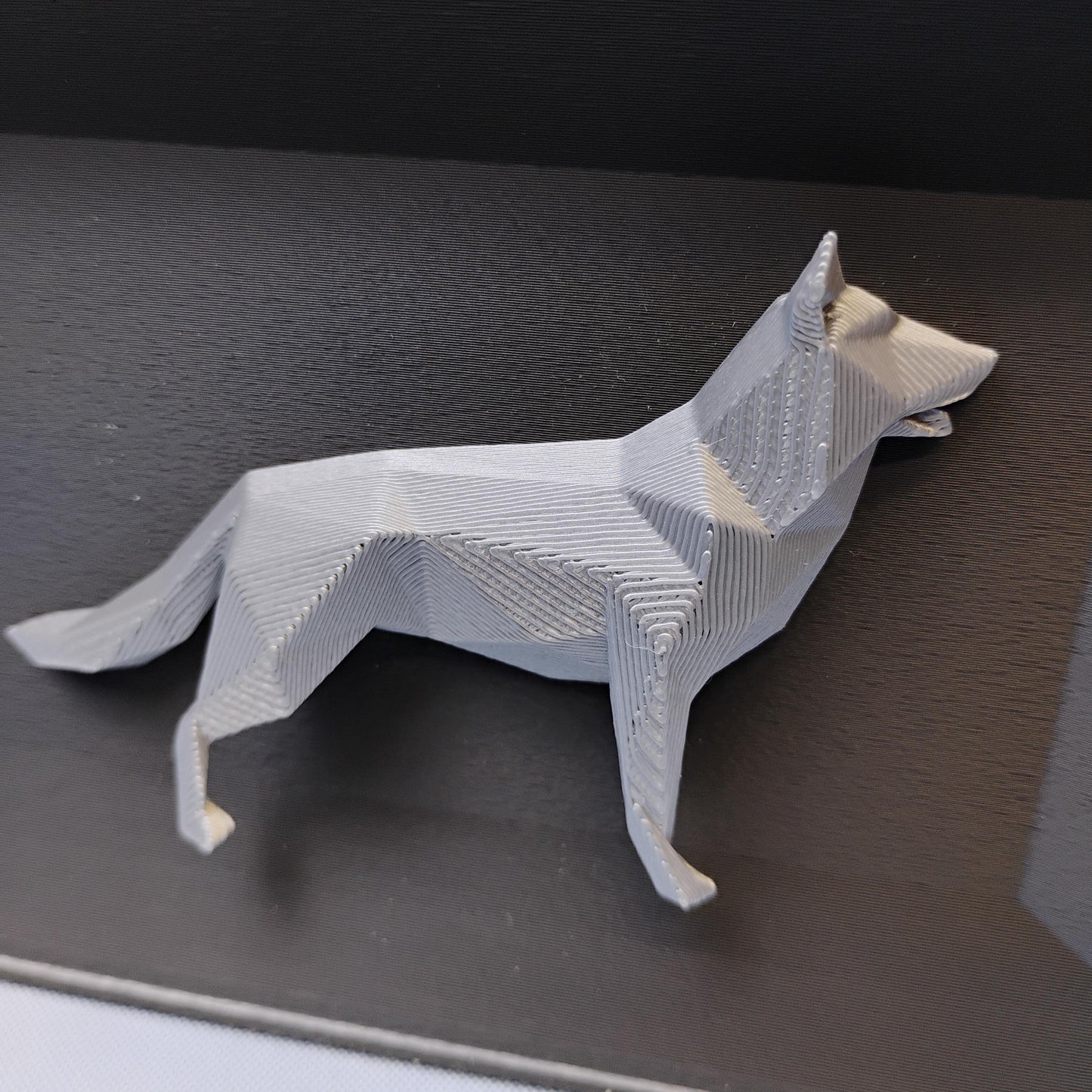 German Shepherd Desk Organizer – Geometric Dog Remote Holder, Dog Lover Gift