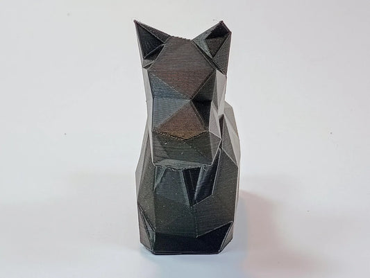 Scottish Terrier figurine shown from the front with angular low-poly styling