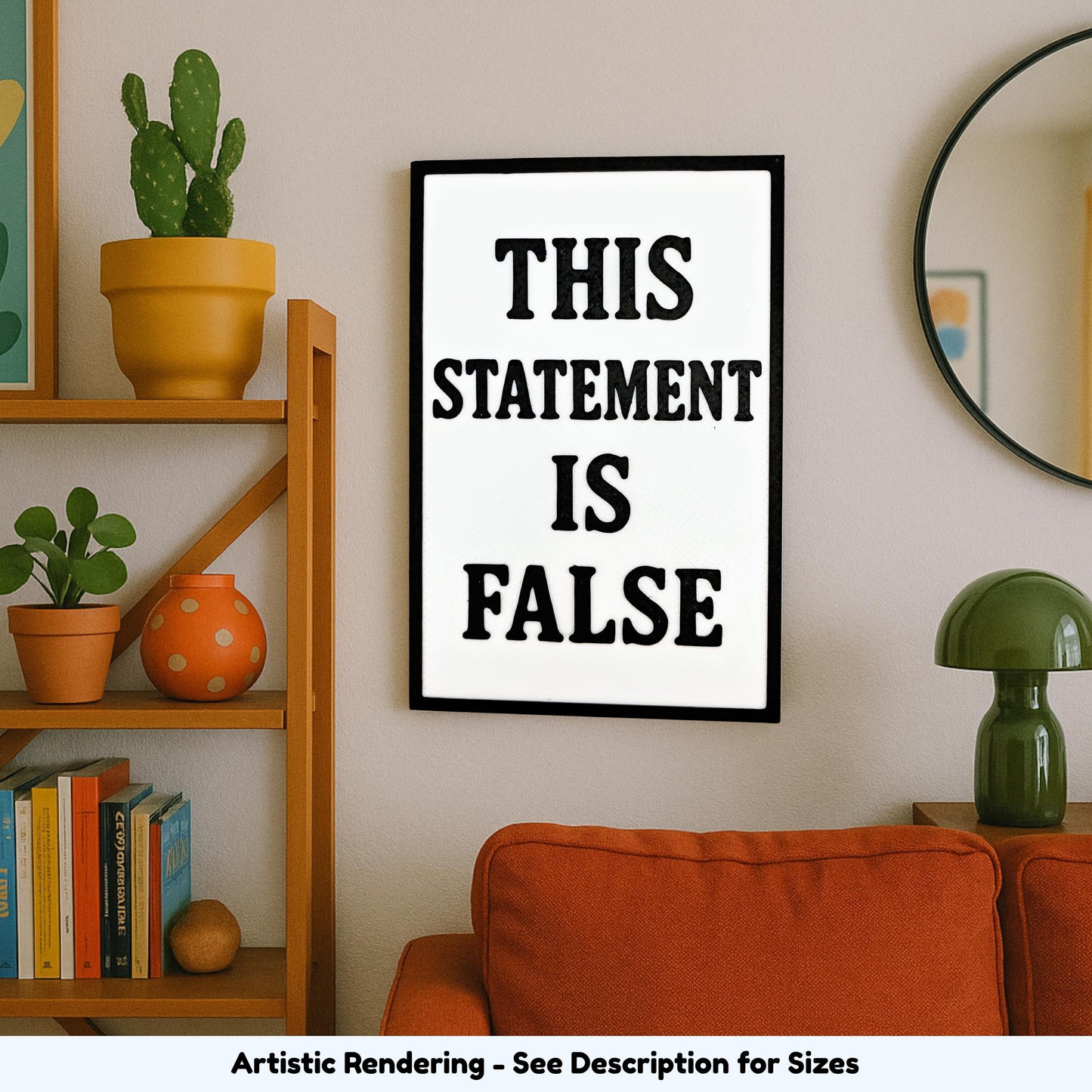 4x6 Paradox Sign: Funny Logic Puzzle, Philosophy Decor
