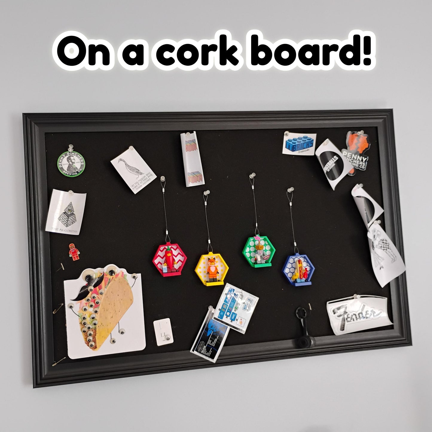 Hanging Displays for LEGO® Minifigures, Suction Cup Display Set of 4
