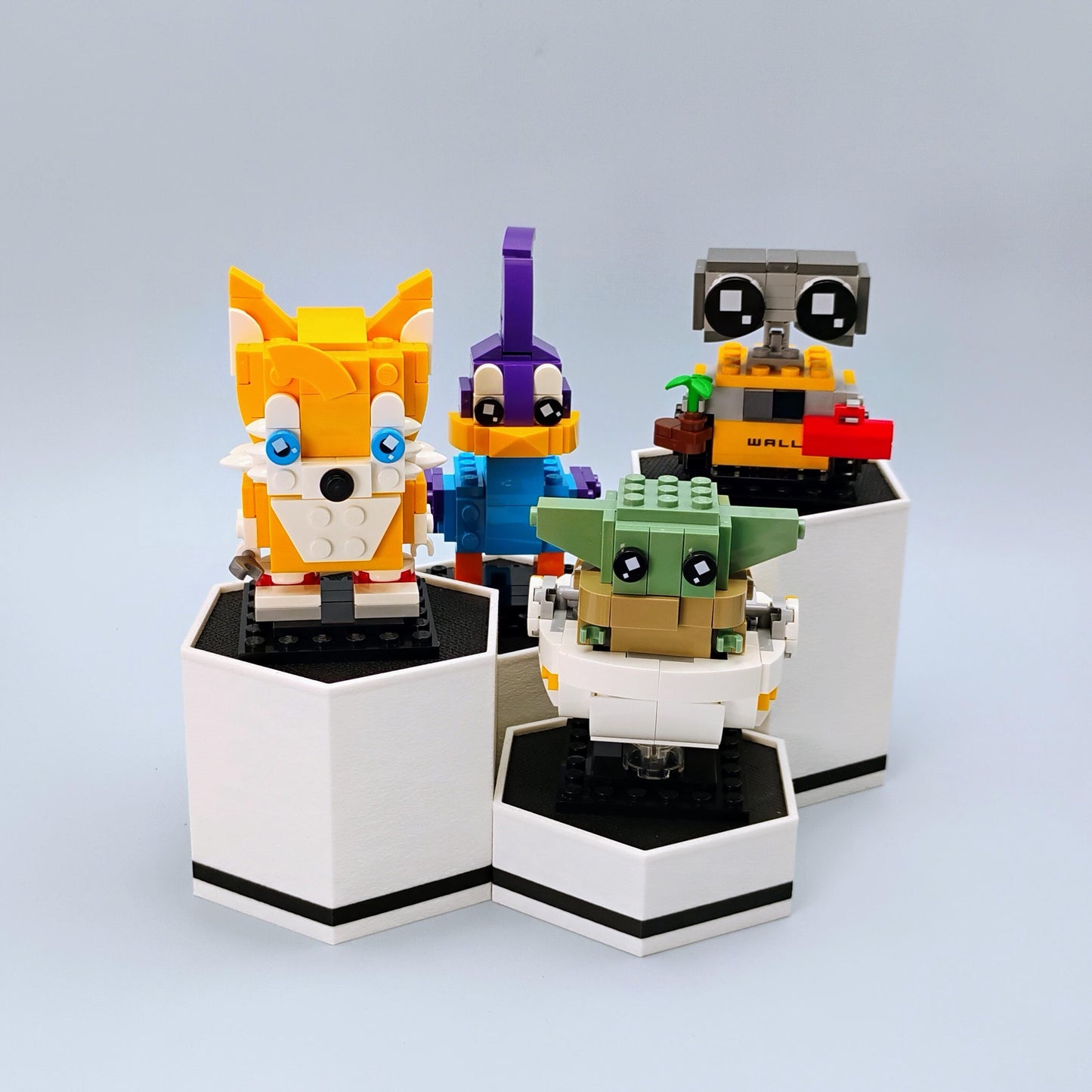 Hexagonal Display Stands for LEGO® Brickheadz - Set of 4