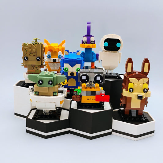 Hexagonal Display Stands for LEGO® Brickheadz - Set of 4