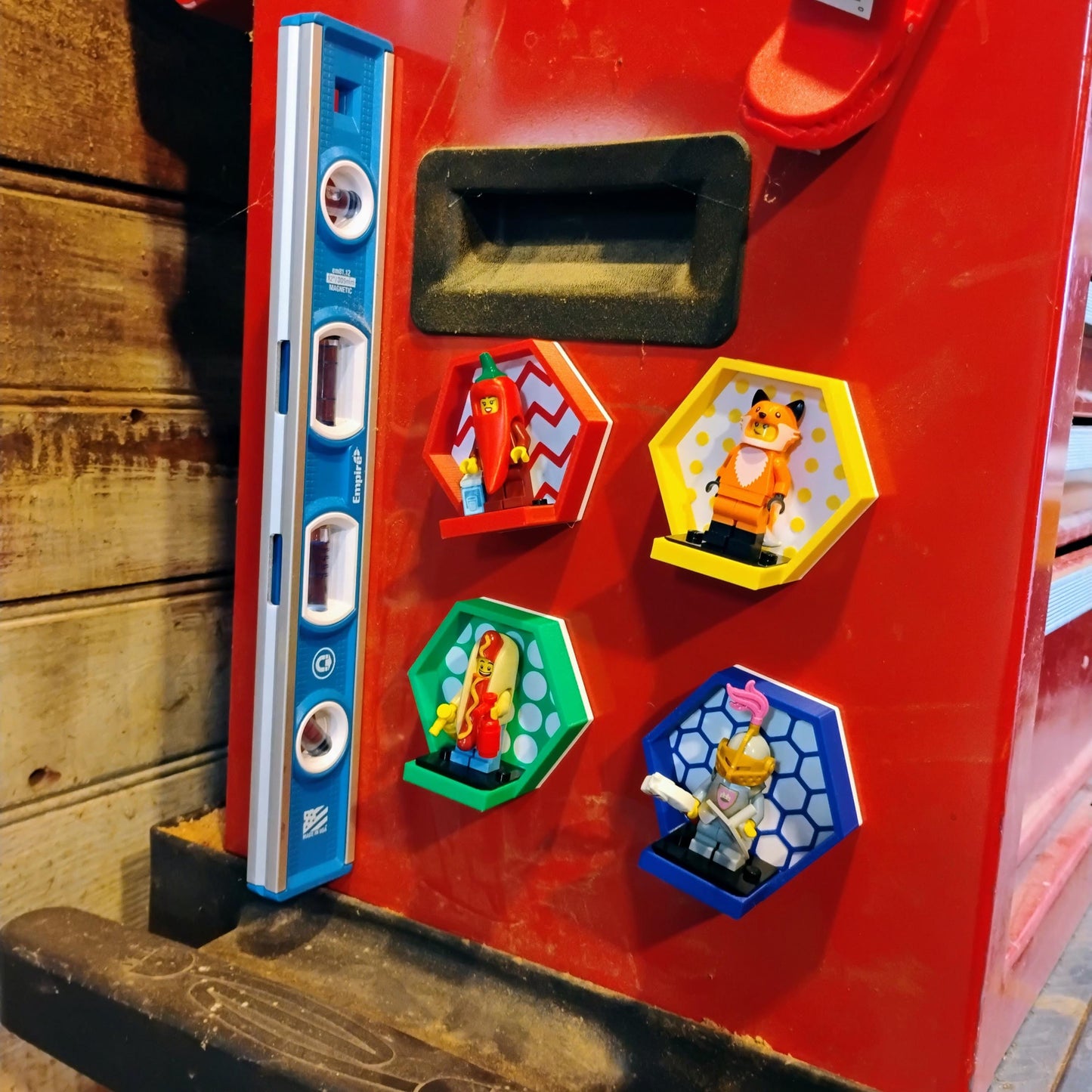 Magnetic Displays for LEGO® Minifigures – Fridge-Ready Set of 4