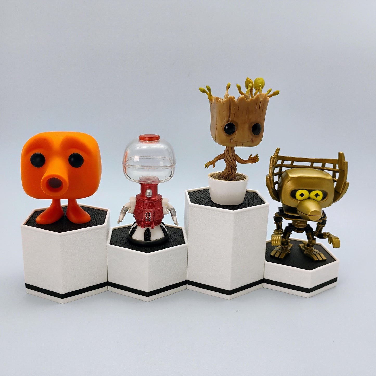 Hexagonal Display Stands for Funko Pops