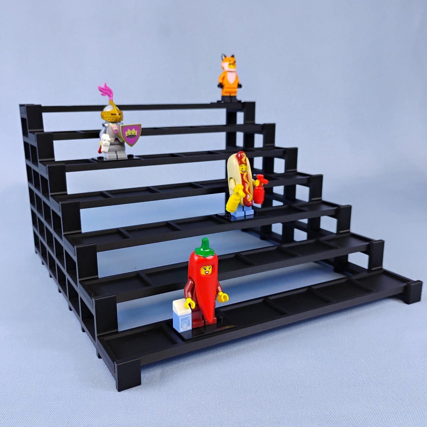 Display Stand for LEGO® Minifigures, Holds 9–42 Minifigs