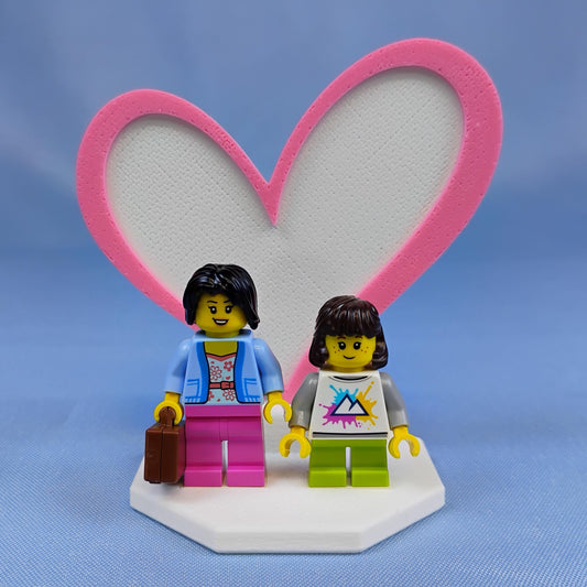Heart Display for LEGO® Minifigures | Father's Day Gift