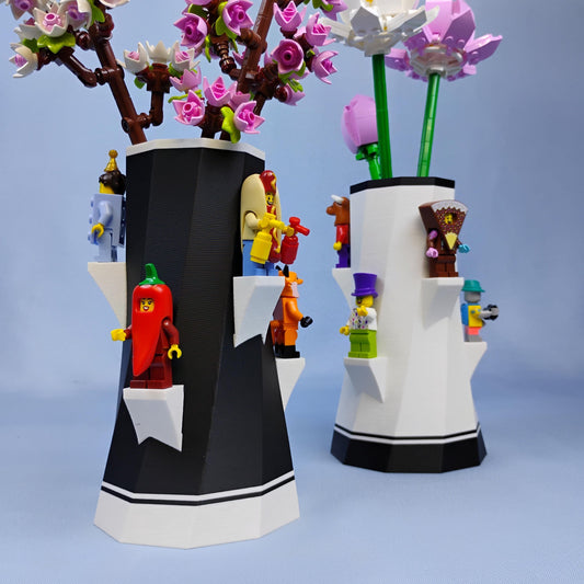 Vase for LEGO® Botanical Flowers with Minifigure Display