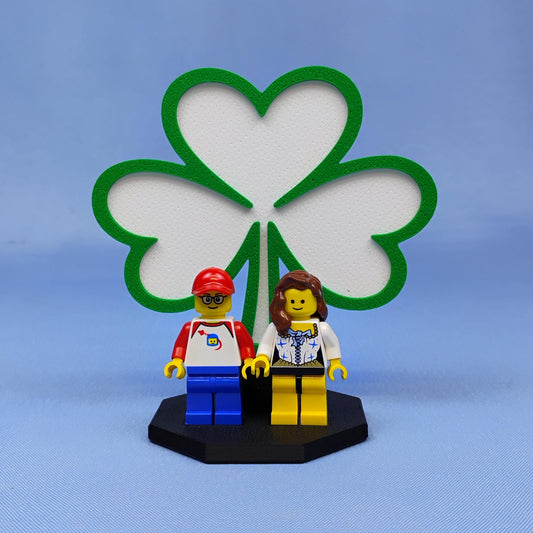 Shamrock Display Stand for LEGO® Minifigures | St. Patrick's Day Decor