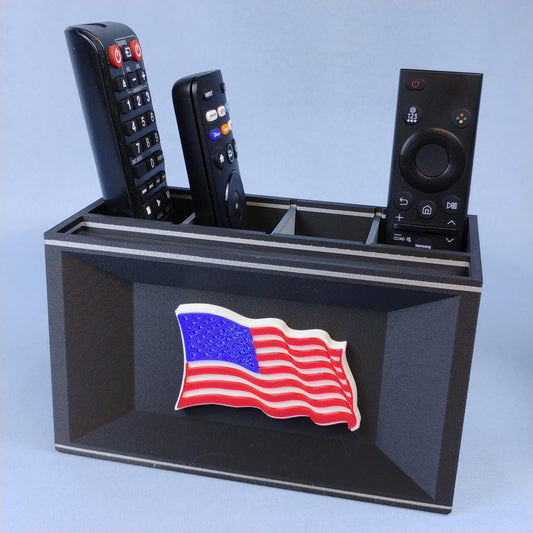 American Flag Desk Organizer, Remote Holder