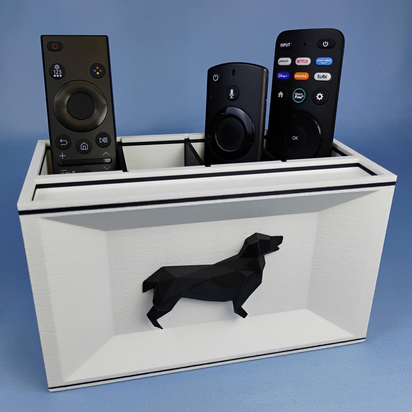 Corgi Desk Organizer – Geometric Dog Remote Holder
