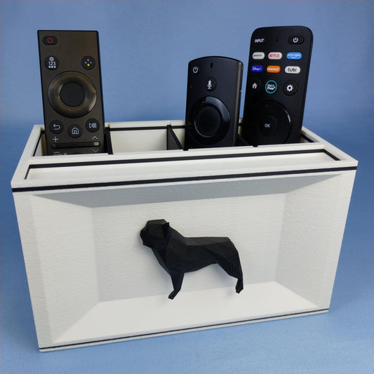French Bulldog Desk Organizer – Geometric Dog Remote Holder, Dog Lover Gift