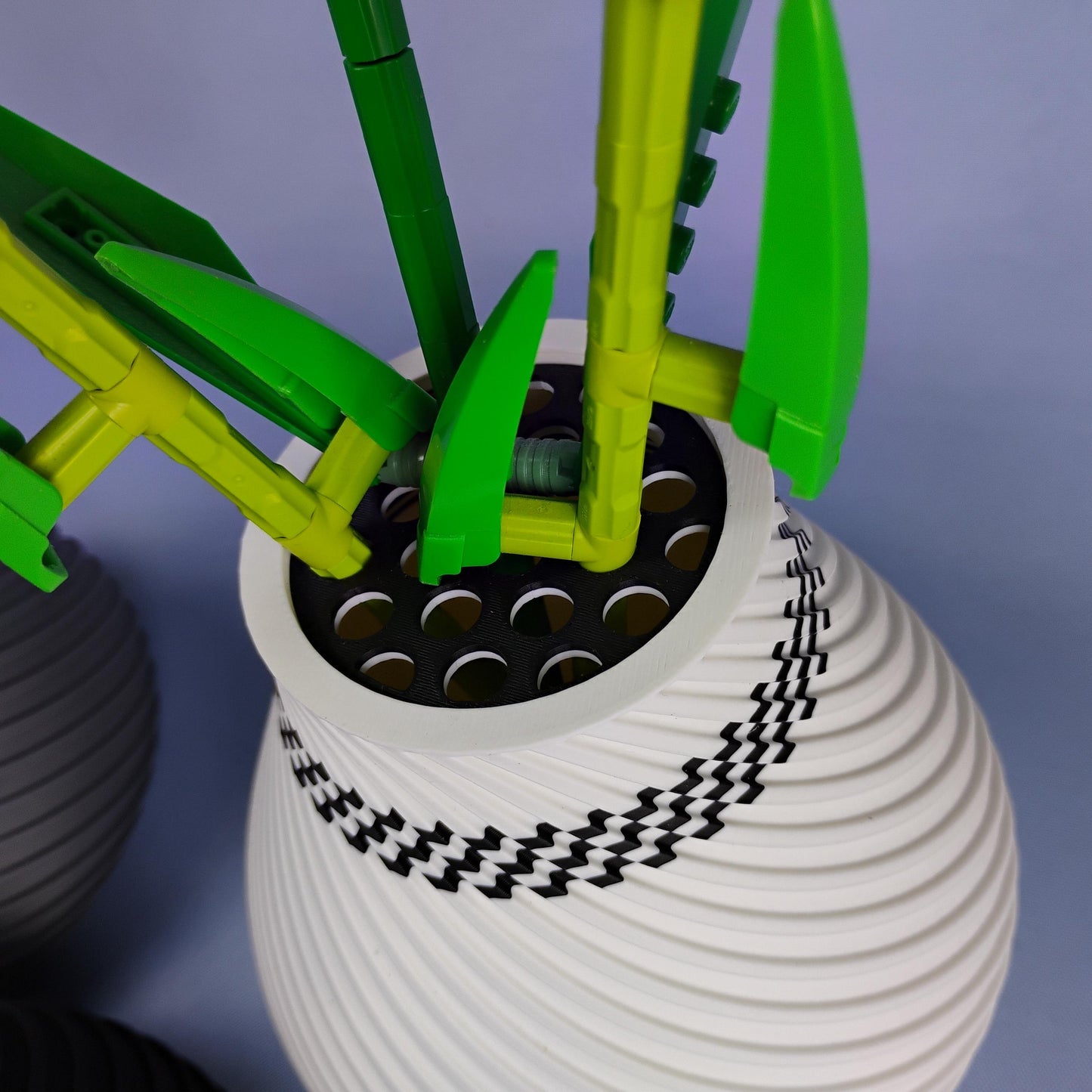 Vase for LEGO® Botanical Flower Sets | Modern Swirl Decor