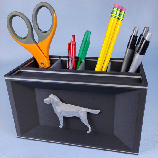 Labrador Retriever Desk Organizer– Geometric Dog Remote Holder, Dog Lover Gift