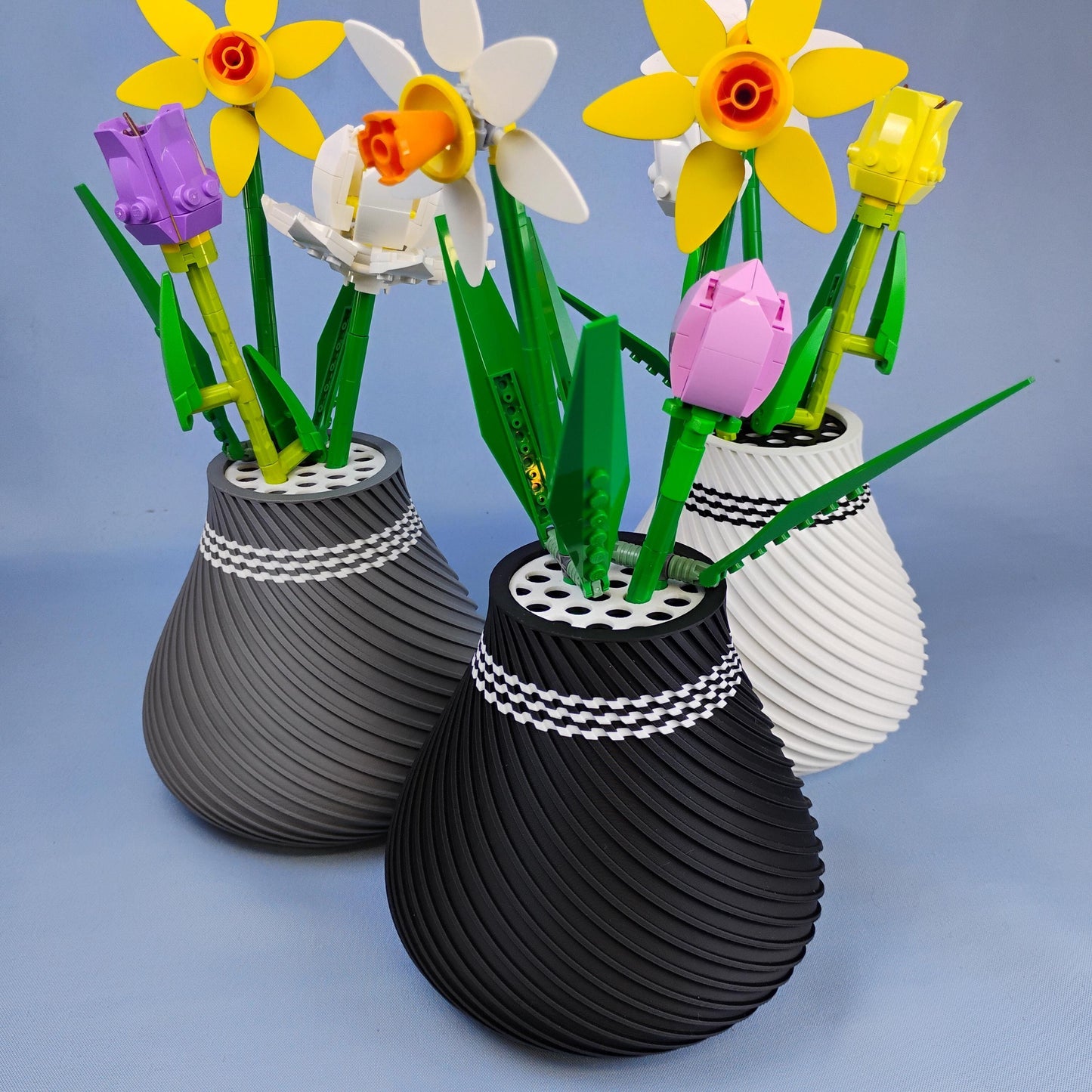 Vase for LEGO® Botanical Flower Sets | Modern Swirl Decor