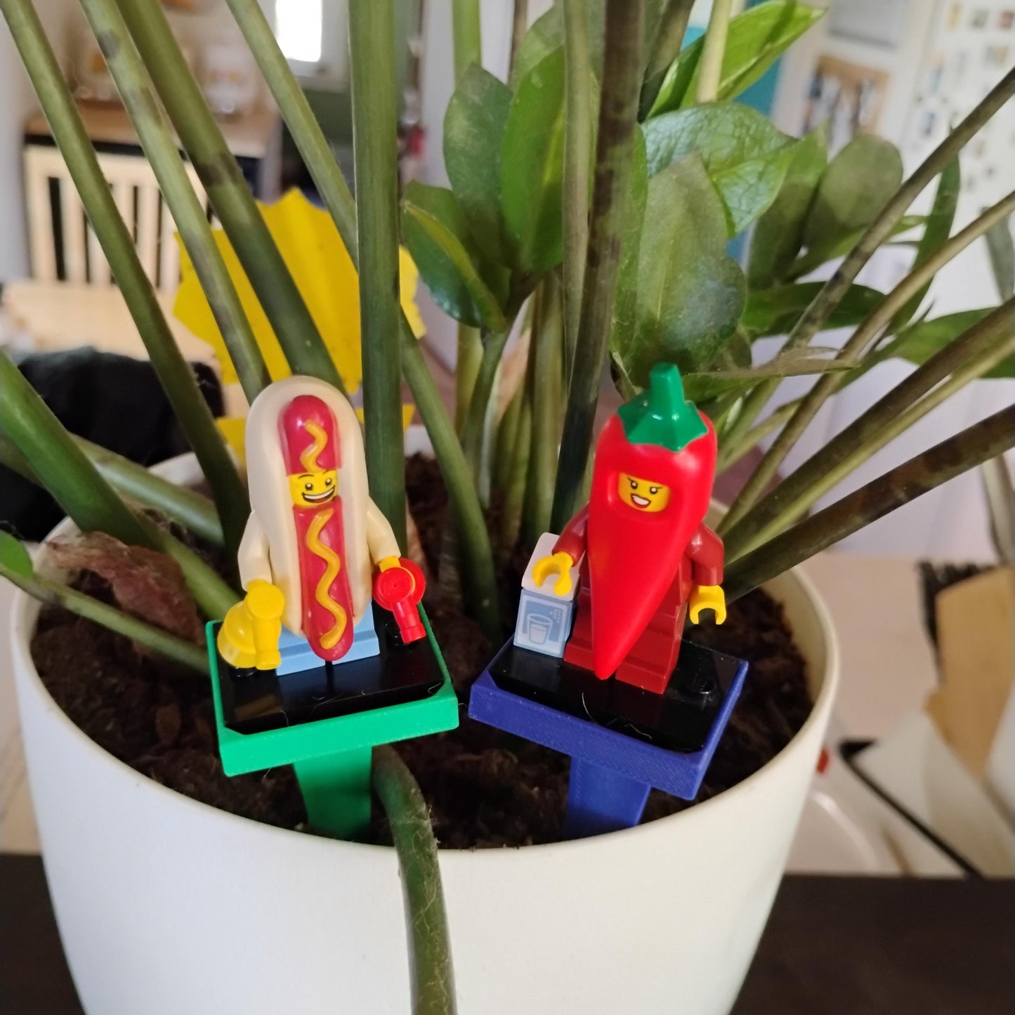 Plant Pot Stakes for LEGO® Minifigures, Set of 4, 6 Inch Display Stakes