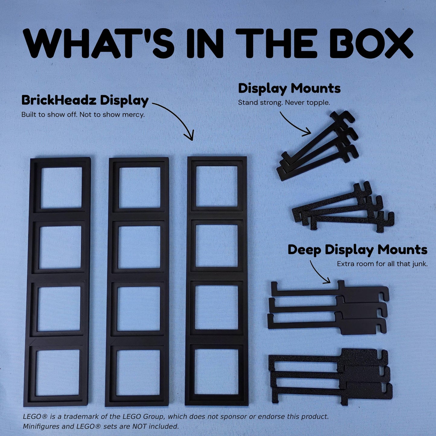 SKADIS Compatible Shelf Set for LEGO® BrickHeadz™ Figures