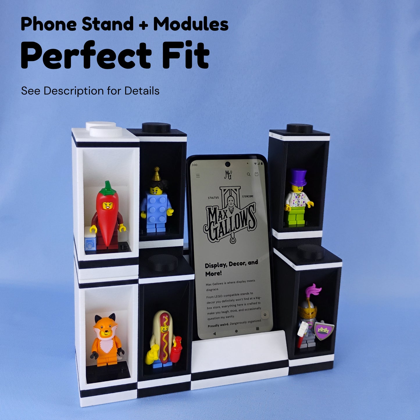 Phone Stand with LEGO® Minifigure Display