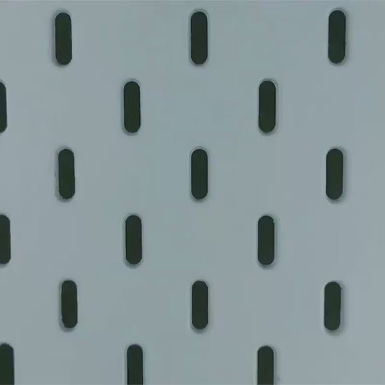 Video preview of an IKEA SKÅDIS pegboard showing how the hexagon minifigure displays mount and reposition on the board.