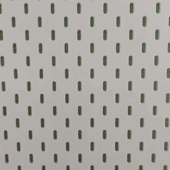 Video preview of SKÅDIS-compatible shelves for LEGO® BrickHeadz™ figures mounted on an IKEA pegboard.
